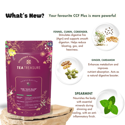 CCF Plus Tea – The Agni Starter ( Ayurvedic Digestive & Gut Wellness Tea )
