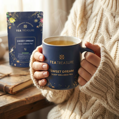 Tea Treasure Sweet Dream Sleep Herbal Tea | Natural Sleep & Relaxation Tea | Caffeine-Free | 100g
