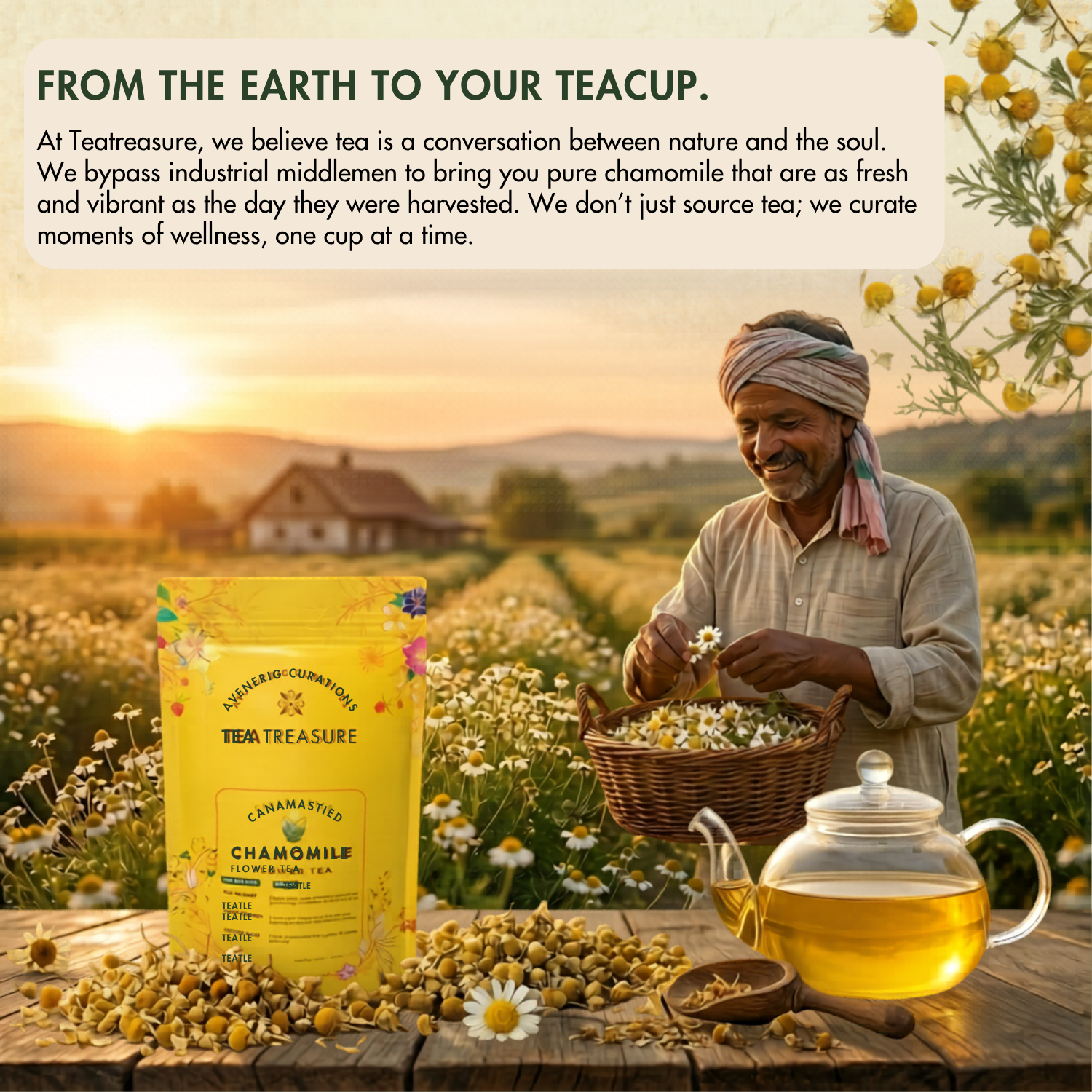 TeaTreasure Chamomile Tea - From the Earth to Your Teacup