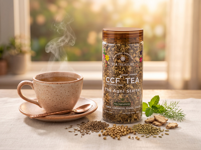 TeaTreasure Hormone Reset Ritual Kit – CCF & Sleep Herbal Tea Combo for Women | Hormonal Balance, Digestion & Deep Sleep Support | Ayurvedic, Caffeine-Free & Natural