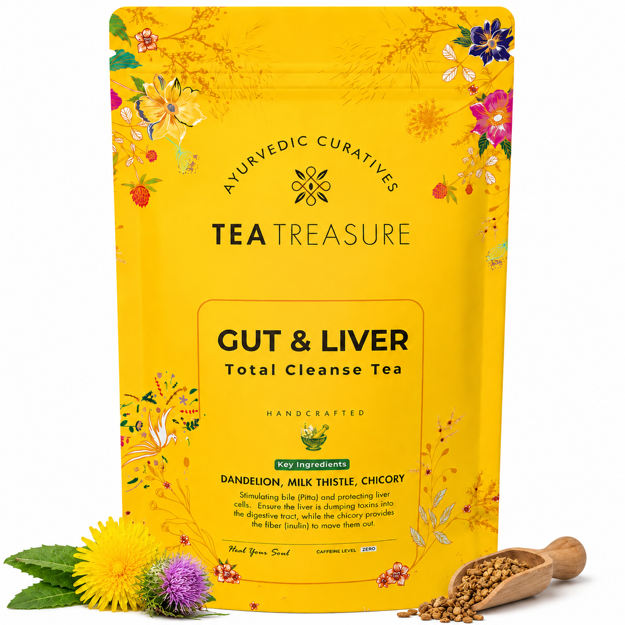 Gut and liver tea with milk thistle 100g by Tea Treasure