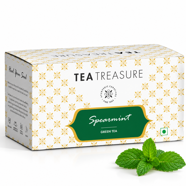 Spearmint Green Tea, Pyramid Tea Bags
