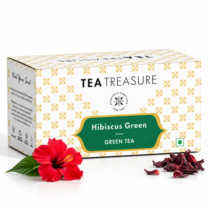 Hibiscus Green Tea, Pyramid Tea Bags