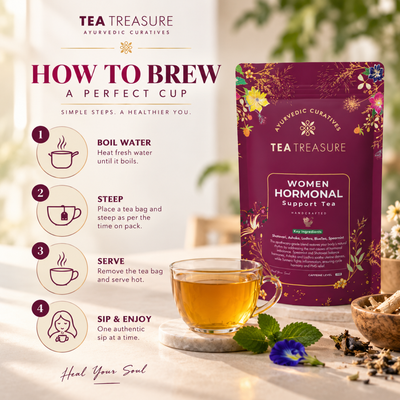 Women's wellness tea with spearmint and shatavari 100g by Tea Treasure, photo 6