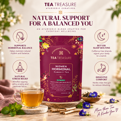 Women's wellness tea with spearmint and shatavari 100g by Tea Treasure, photo 3