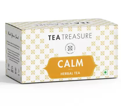 Calm tea with shankhpushpi and chamomile, tea bags by Tea Treasure