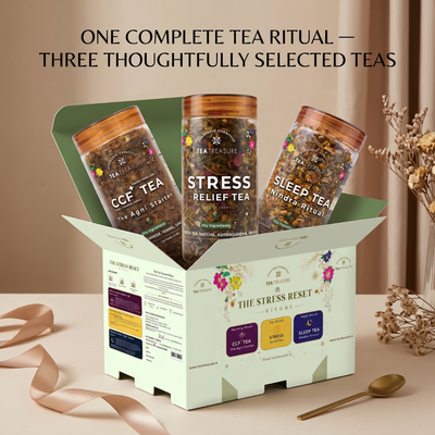 The Stress Reset Ritual Kit | 3-Step Ayurvedic Calm & Focus System