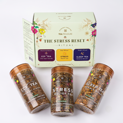 The Stress Reset Ritual Kit | 3-Step Ayurvedic Calm & Focus System
