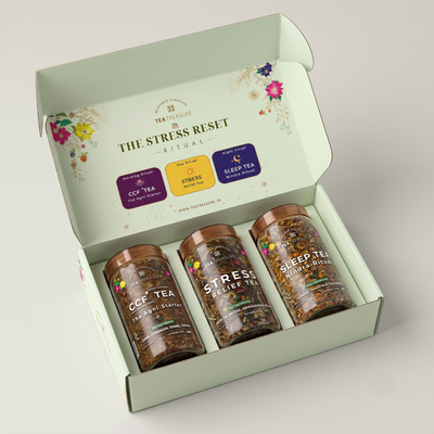 The Stress Reset Ritual Kit | 3-Step Ayurvedic Calm & Focus System