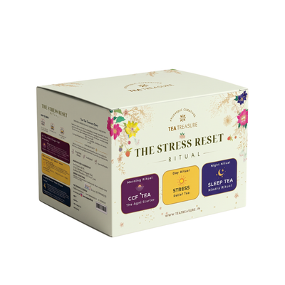 The Stress Reset Ritual Kit | 3-Step Ayurvedic Calm & Focus System