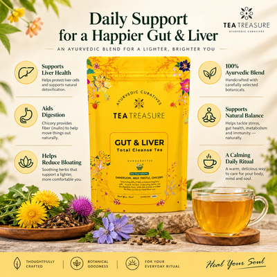 Tea Treasure Gut & Liver Detox Tea | Fatty Liver Support Ayurvedic Blend