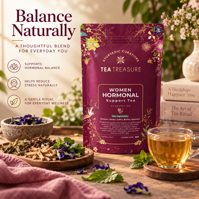 Women's wellness tea with spearmint and shatavari 100g by Tea Treasure, photo 5