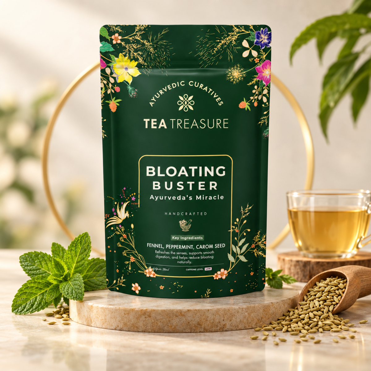 Bloating Buster Tea with Fennel, Ajwain & Peppermint, 100g