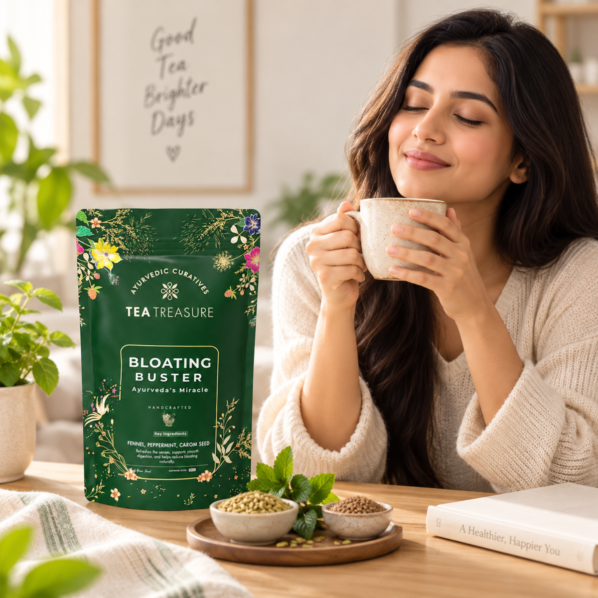 Bloating Buster Tea with Fennel, Ajwain & Peppermint, 100g