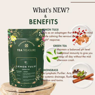 Lemon Tulsi Green Tea – Immunity & Stress Relief Tea