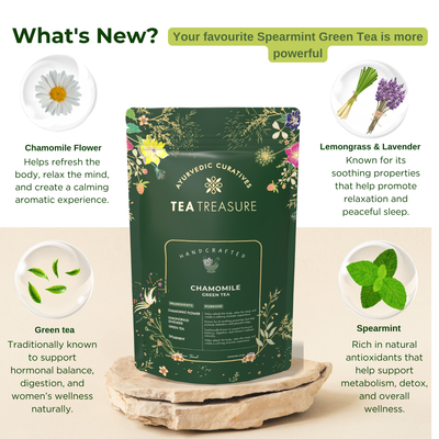 Chamomile green Tea Blend | Relaxing PCOS & PCOD Calming Wellness Tea
