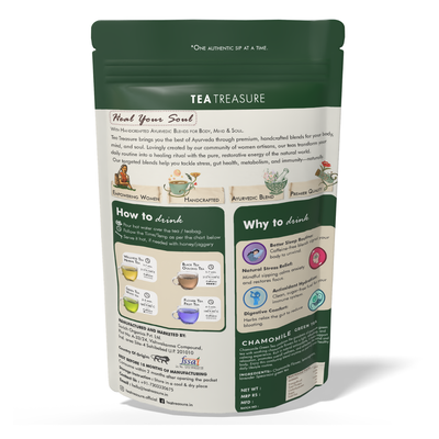 Chamomile green Tea Blend | Relaxing PCOS & PCOD Calming Wellness Tea