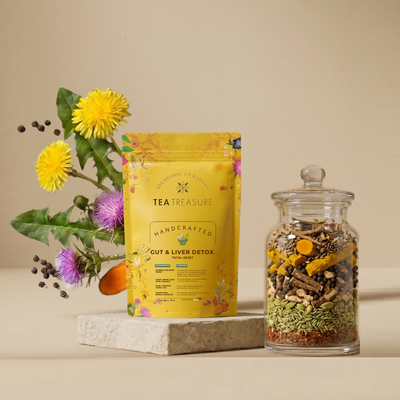 Tea Treasure Gut & Liver Detox Tea | Fatty Liver Support Ayurvedic Blend