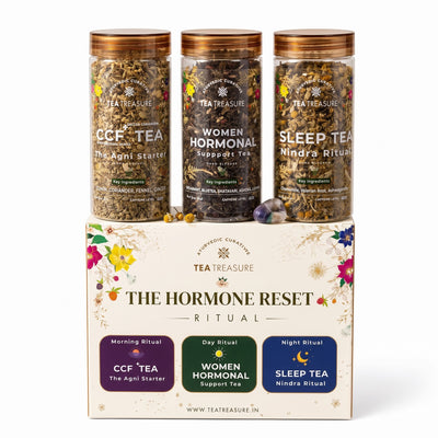 Women's Wellness ritual kit, CCF and spearmint tea set by Tea Treasure