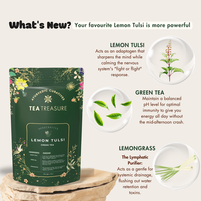 Lemon Tulsi Green Tea – Immunity & Stress Relief Tea
