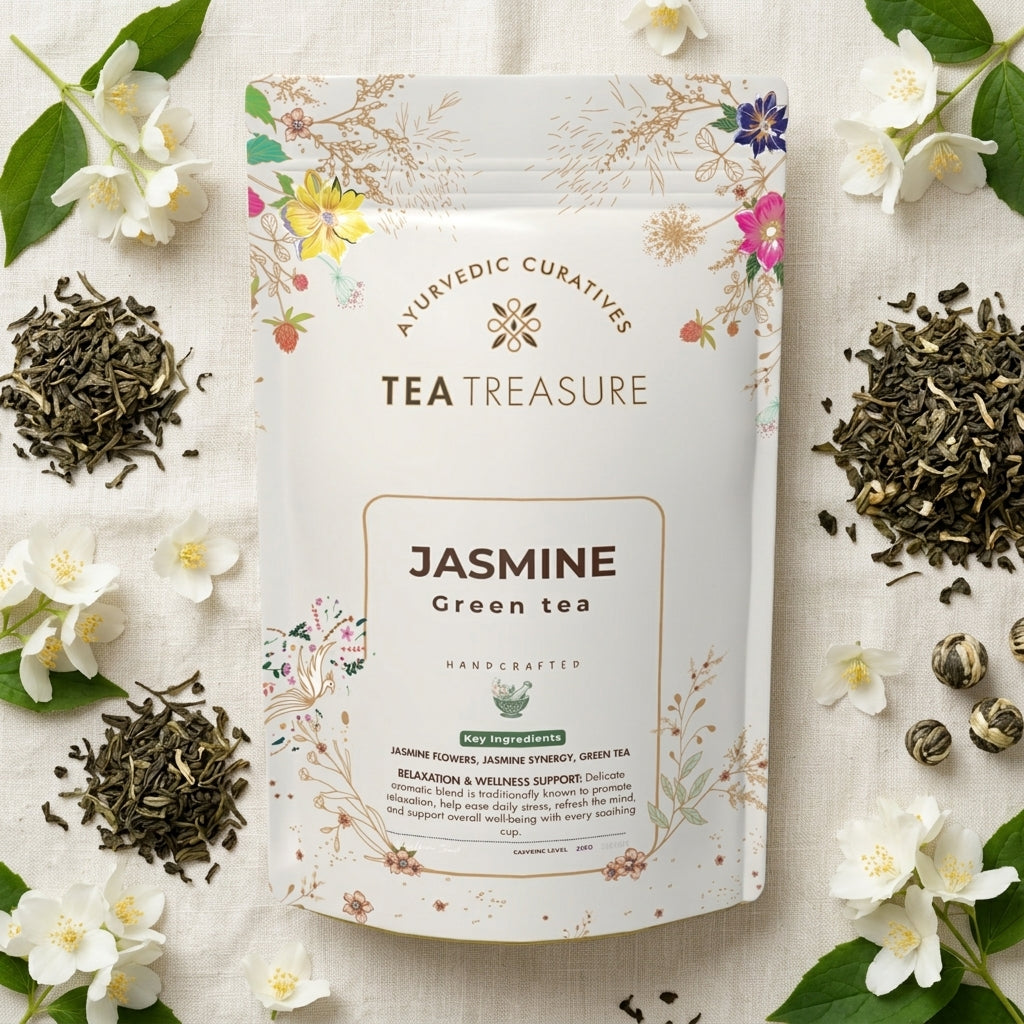 Jasmine green tea loose leaf 100g by Tea Treasure, photo 3