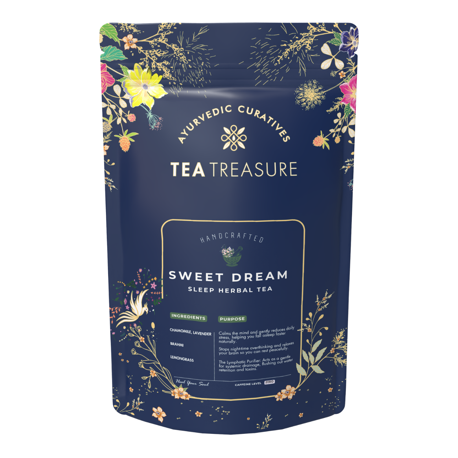 Tea Treasure Sweet Dream Sleep Herbal Tea | Natural Sleep & Relaxation Tea | Caffeine-Free | 100g
