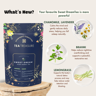 Tea Treasure Sweet Dream Sleep Herbal Tea | Natural Sleep & Relaxation Tea | Caffeine-Free | 100g