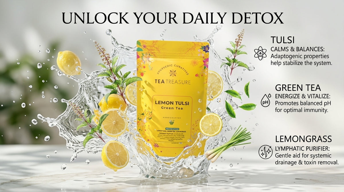 Lemon tulsi green tea loose leaf 100g by Tea Treasure, photo 7