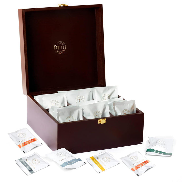 Wooden tea chest gift box by Tea Treasure