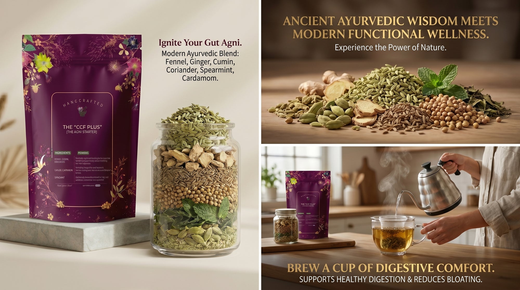 CCF Plus Tea –  The Agni Starter ( Ayurvedic Digestive & Gut Wellness Tea )