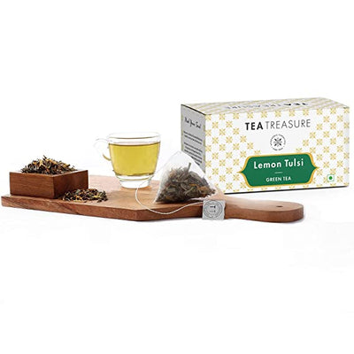 lemon tulsi herbal green tea