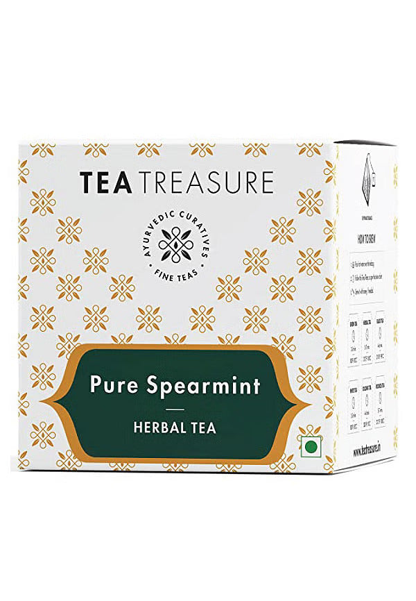 Pure spearmint tea pyramid tea bags by Tea Treasure